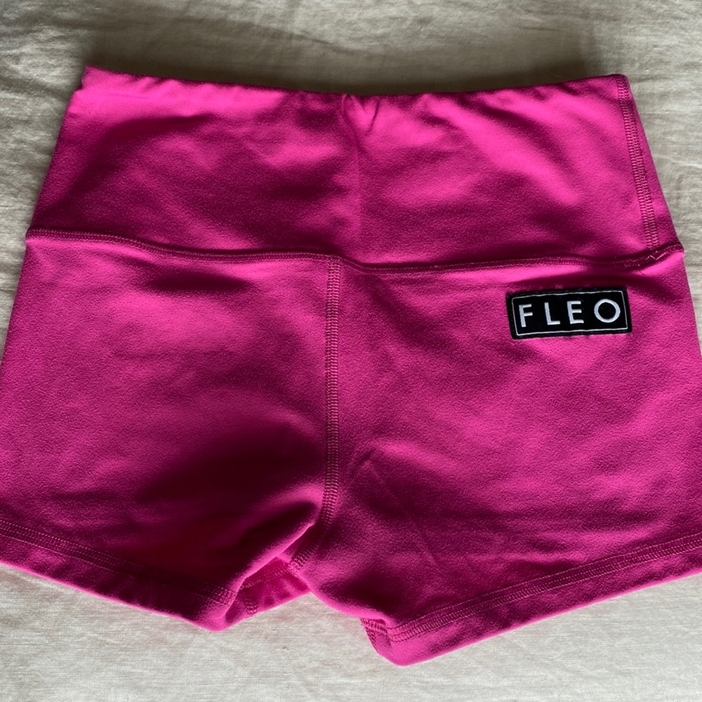 Hot Pink FLEO Bounce High Rise Shorts, size S